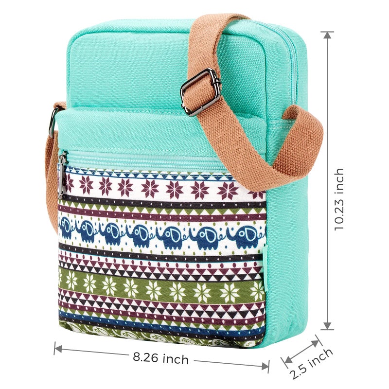 Choco Mocha Girls Purses Age 8-10, Purse for Girls 6-8 10-12 Girl Crossbody Bag for Kids 8-12 Teen Messenger Bag Christmas Giftsï¼ŒTeal Elephants - Image 3